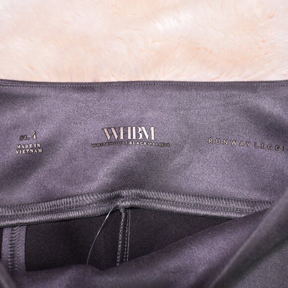 White House Black Market Faux Suede Runway Leggings Gray Size 4 Small - Picture 12 of 14